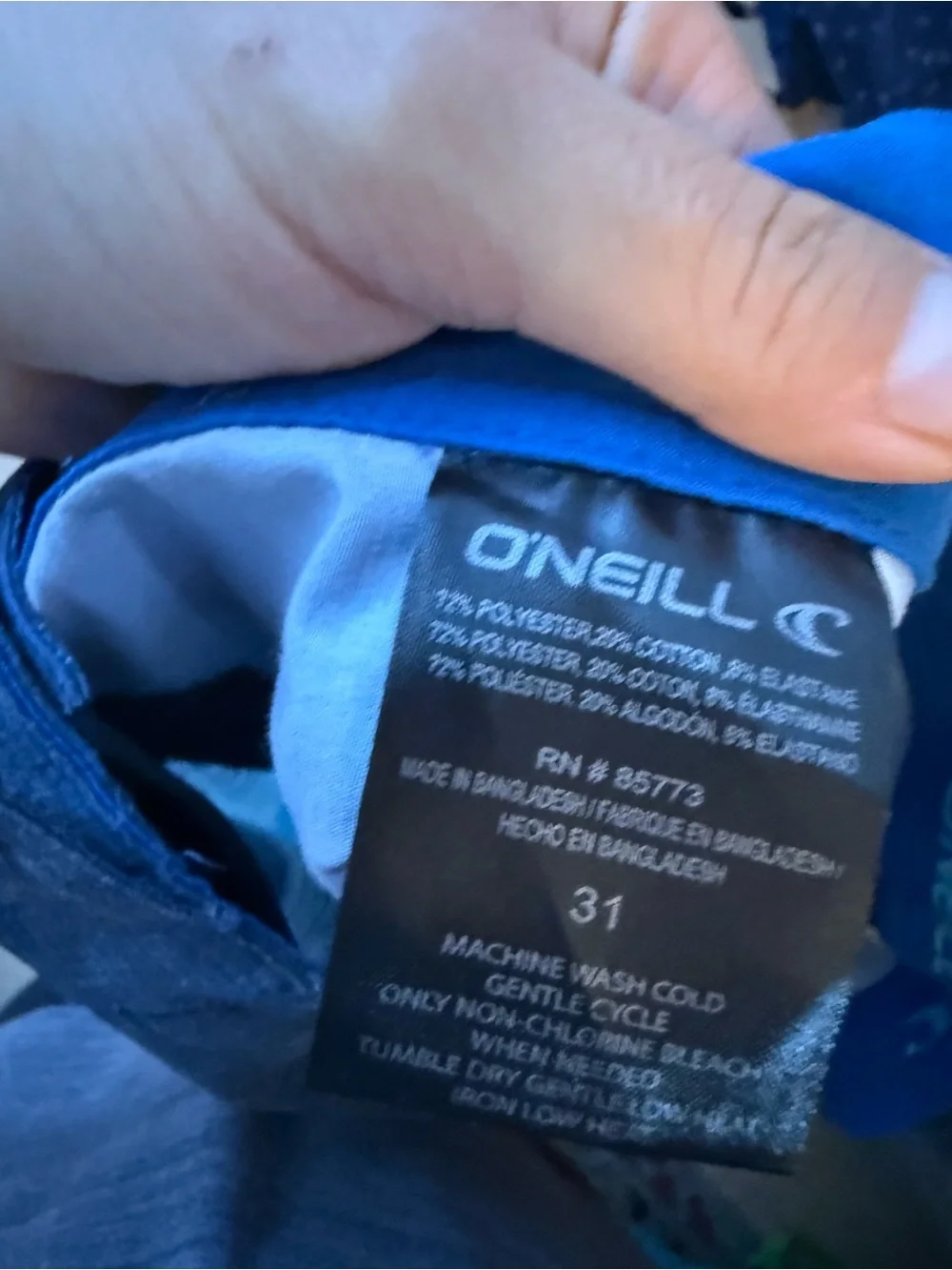 O’Neill Blue Tie Dye Swim Trunks